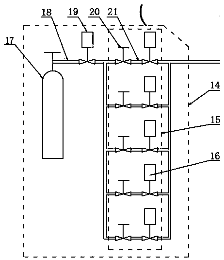 Detecting system for rapid sealing of concentration sensor and method thereof