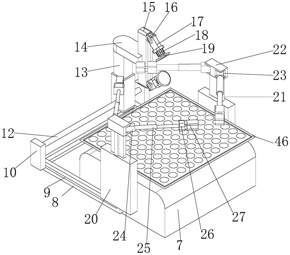 Part polishing operation table with automatic scrap collecting function for machine manufacturing