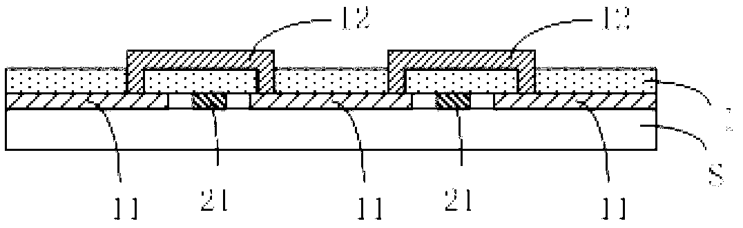 Touch control graphics structure for embedded capacitive touch screen