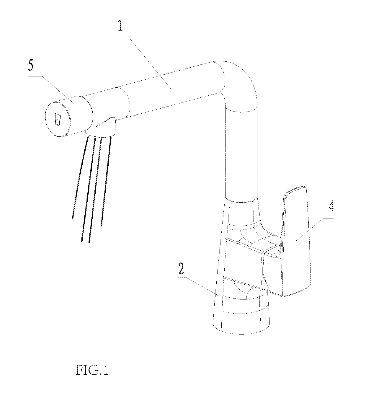 Outlet mechanism with filtered water and tap water outlet modes