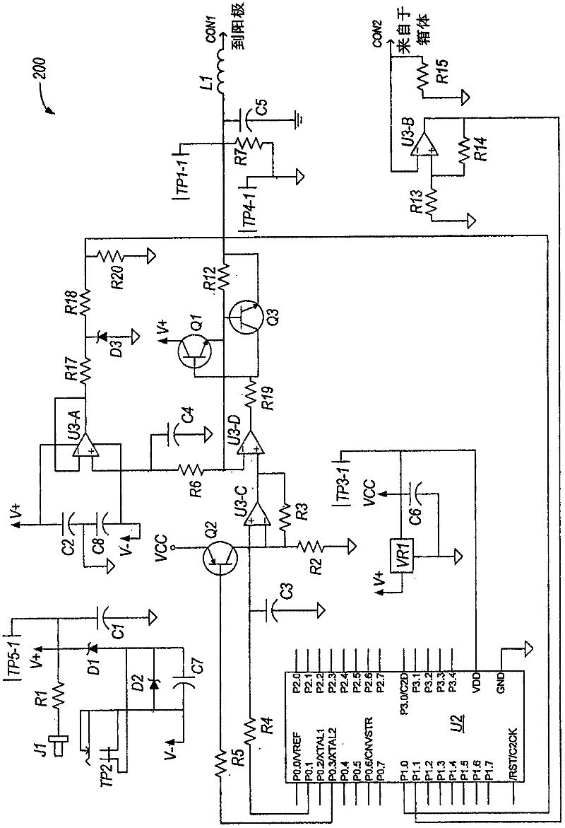 Water storage device having a powered anode