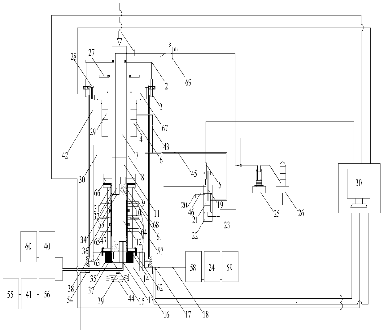 Microcomputer-controlled electro-hydraulic servo rock triaxial dynamic shear-seepage coupling test method