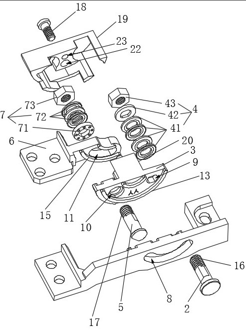 Flip type rotating shaft