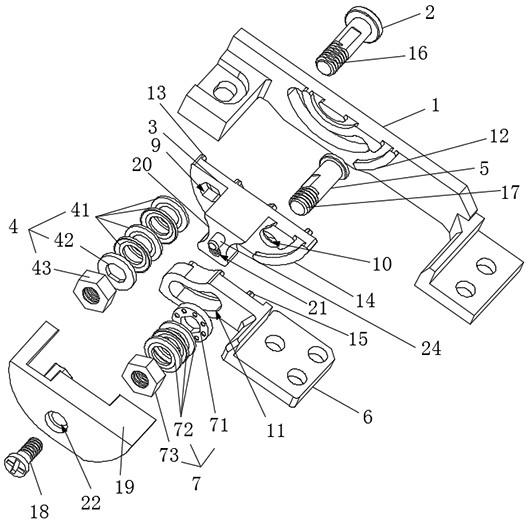 Flip type rotating shaft