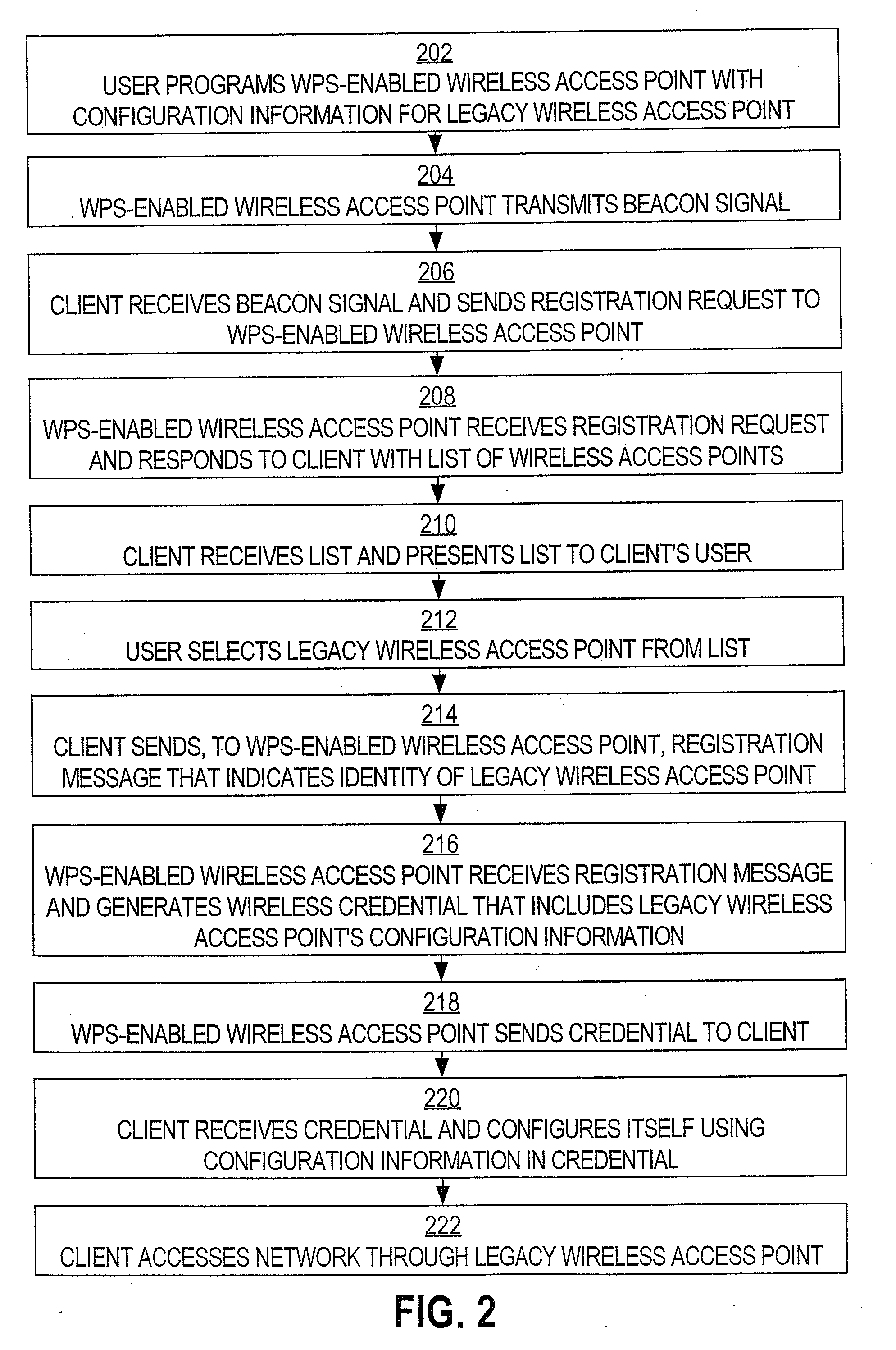 Legacy support for wi-fi protected setup