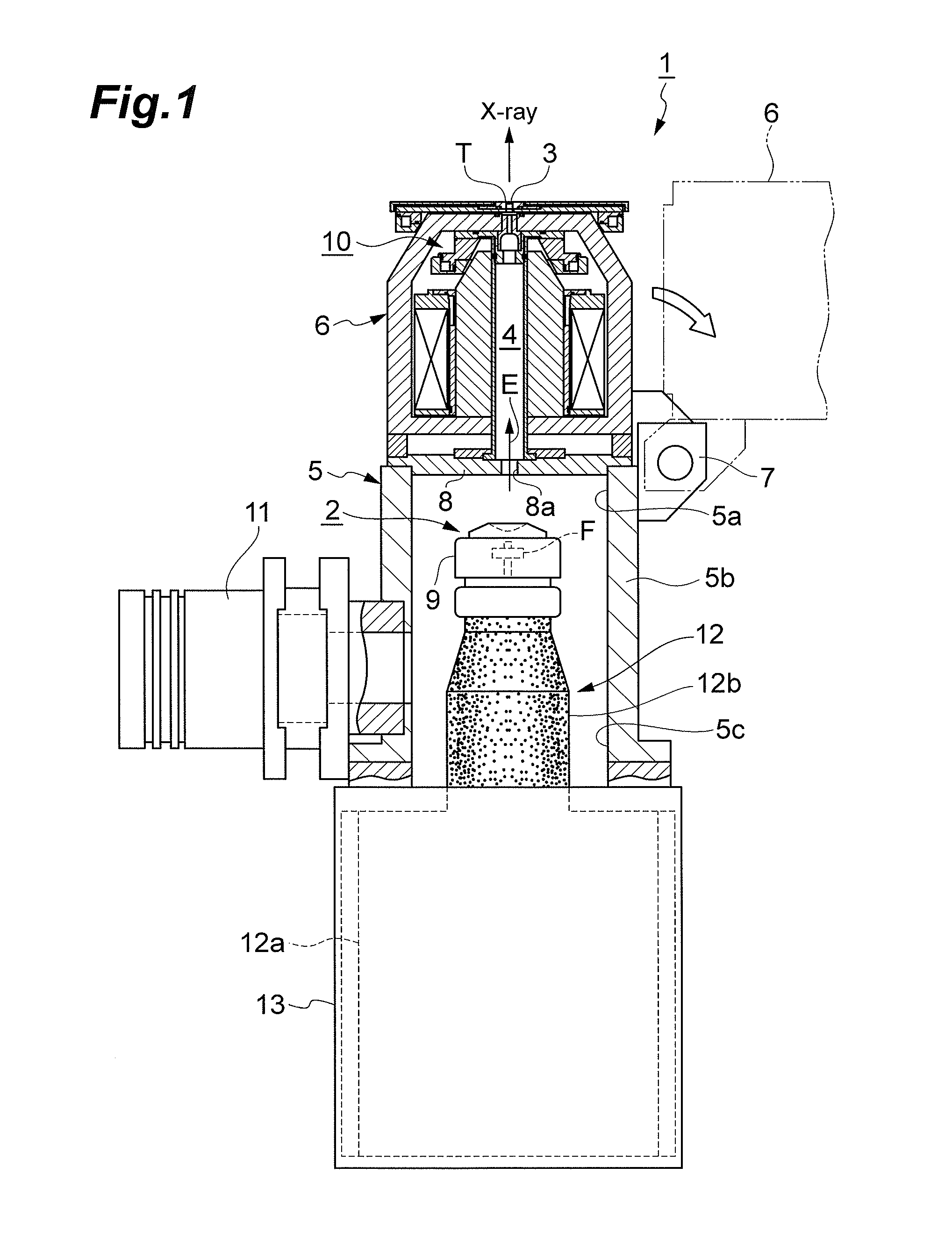 Cooling structure for open x-ray source, and open x-ray source