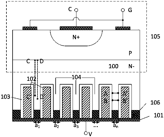 Field cut-off current control type power device with self-adaption