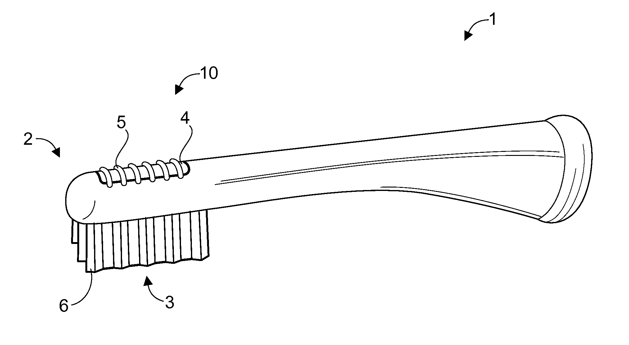 Mouth cleaning device and head portion of a mouth cleaning device