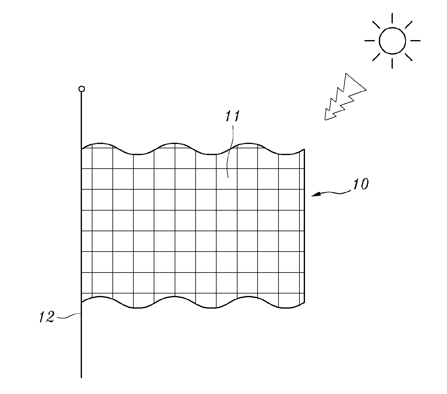 Flag-Type Hybrid Solar Cell in Which a Solar Cell Using a Nanowire and a Nanogenerator Using the Piezoelectric Effect are Coupled Together, and Method for Manufacturing Same