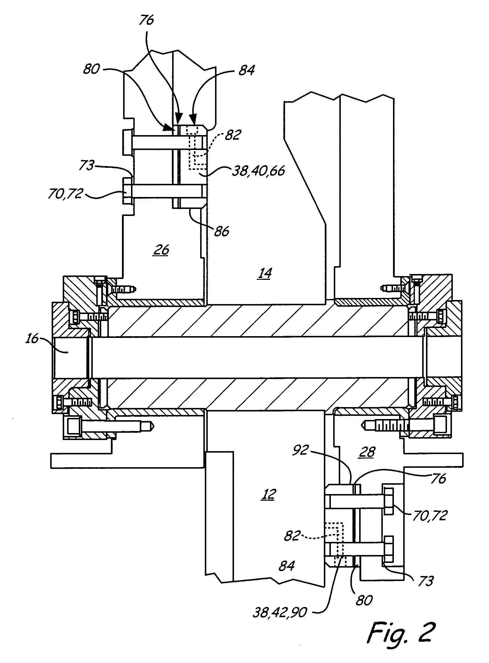 Heavy-duty demolition apparatus with blade stabilizing puck