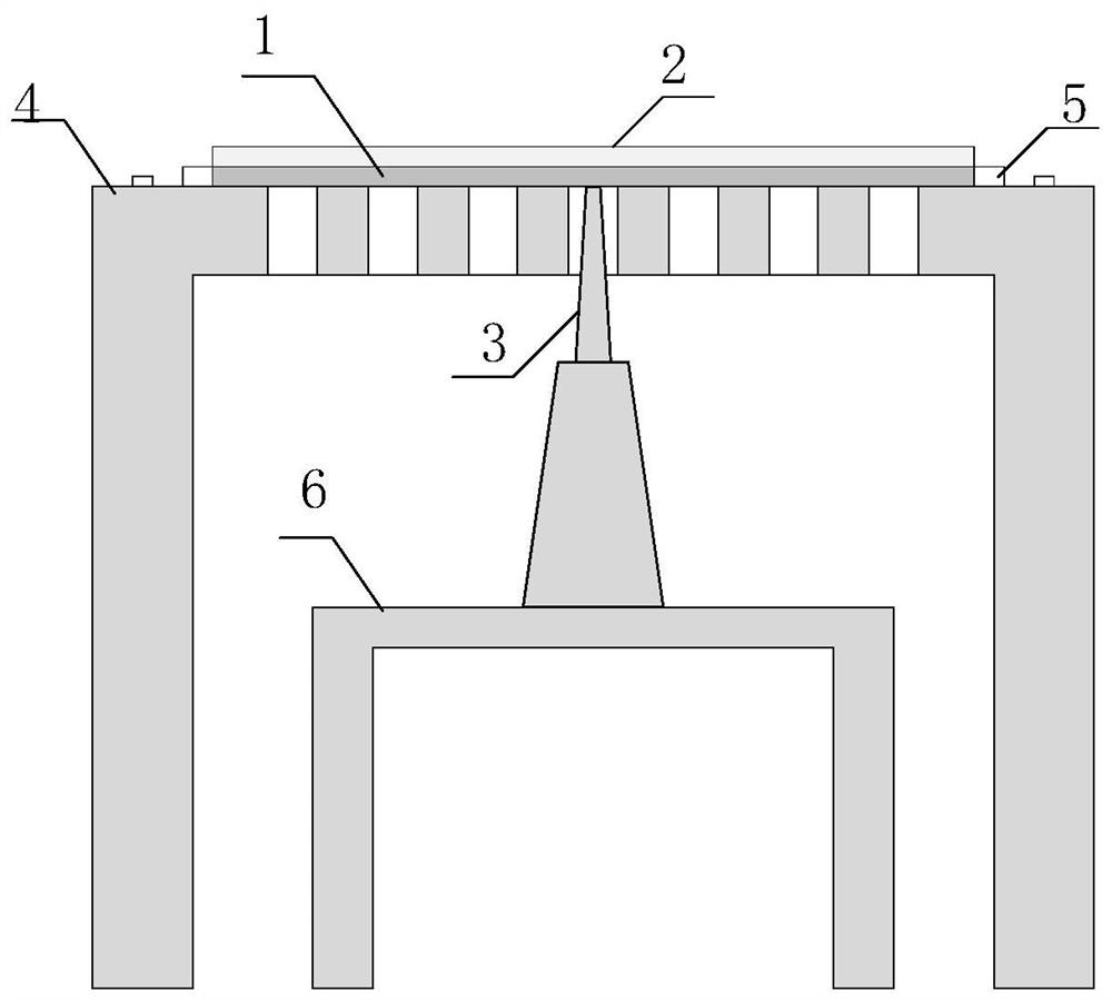 Method for efficiently eliminating residual stress of welded plate and implementation device thereof