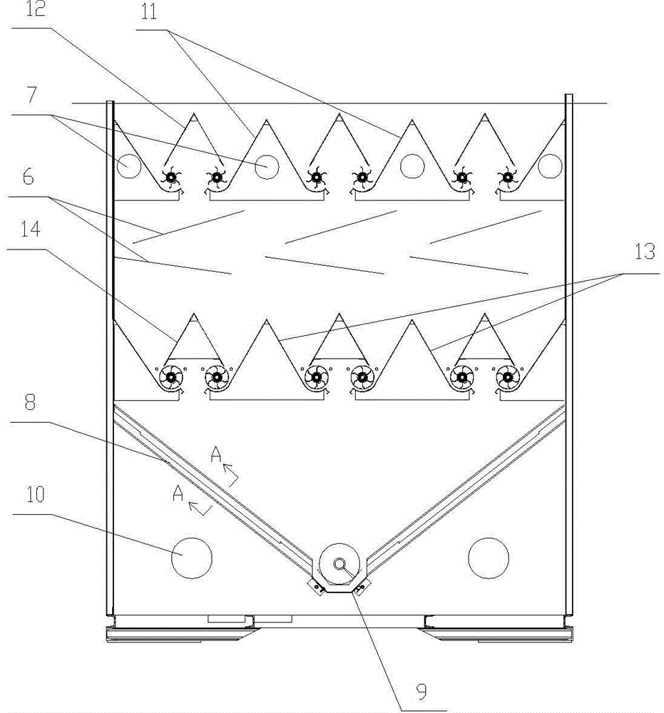 Counter-flow type grain drying device