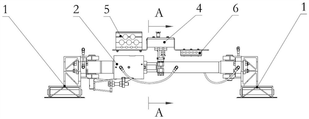 A rail vehicle car end cable cross-over structure