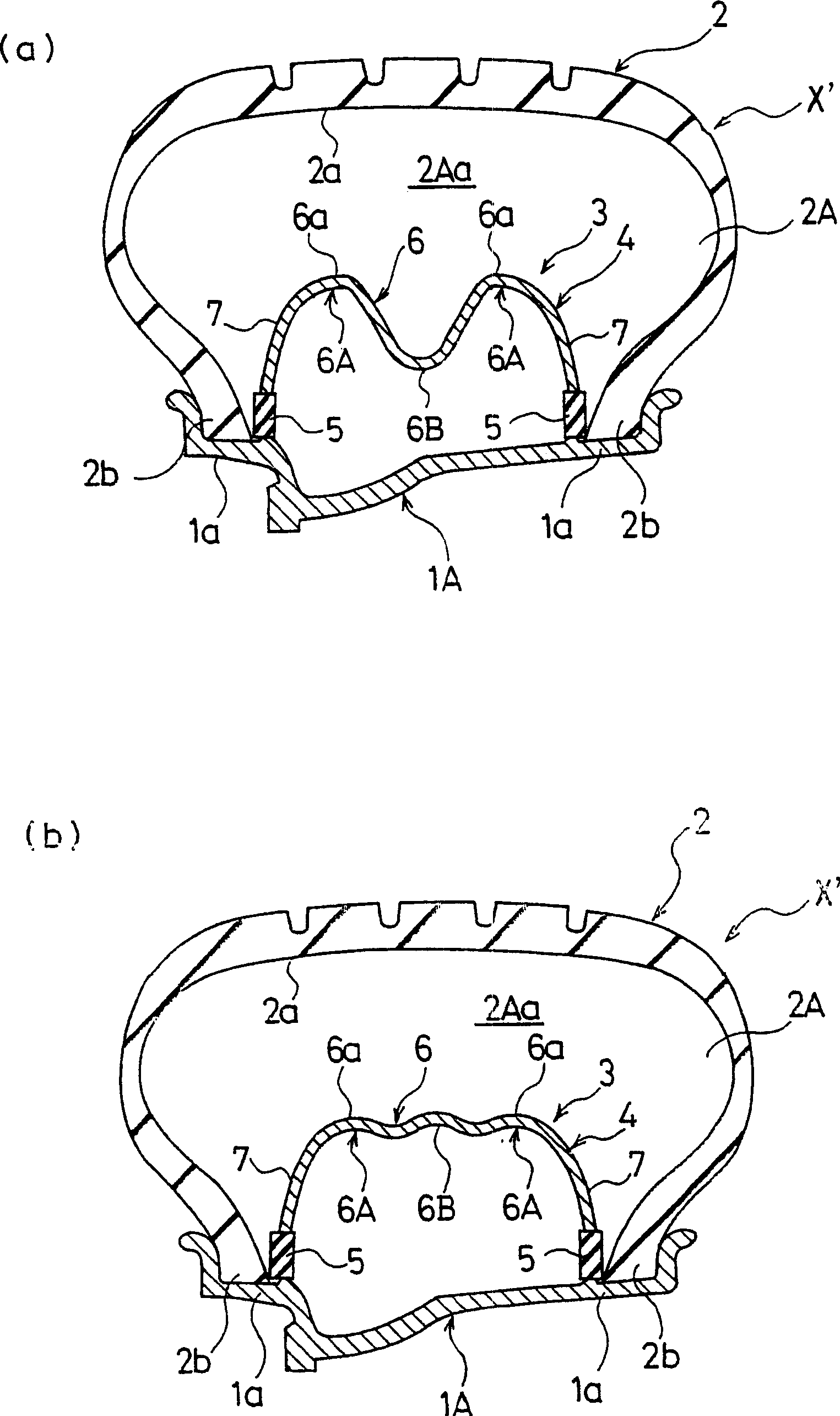 Tire/wheel assembly body and supporting body for traveling with tire flat