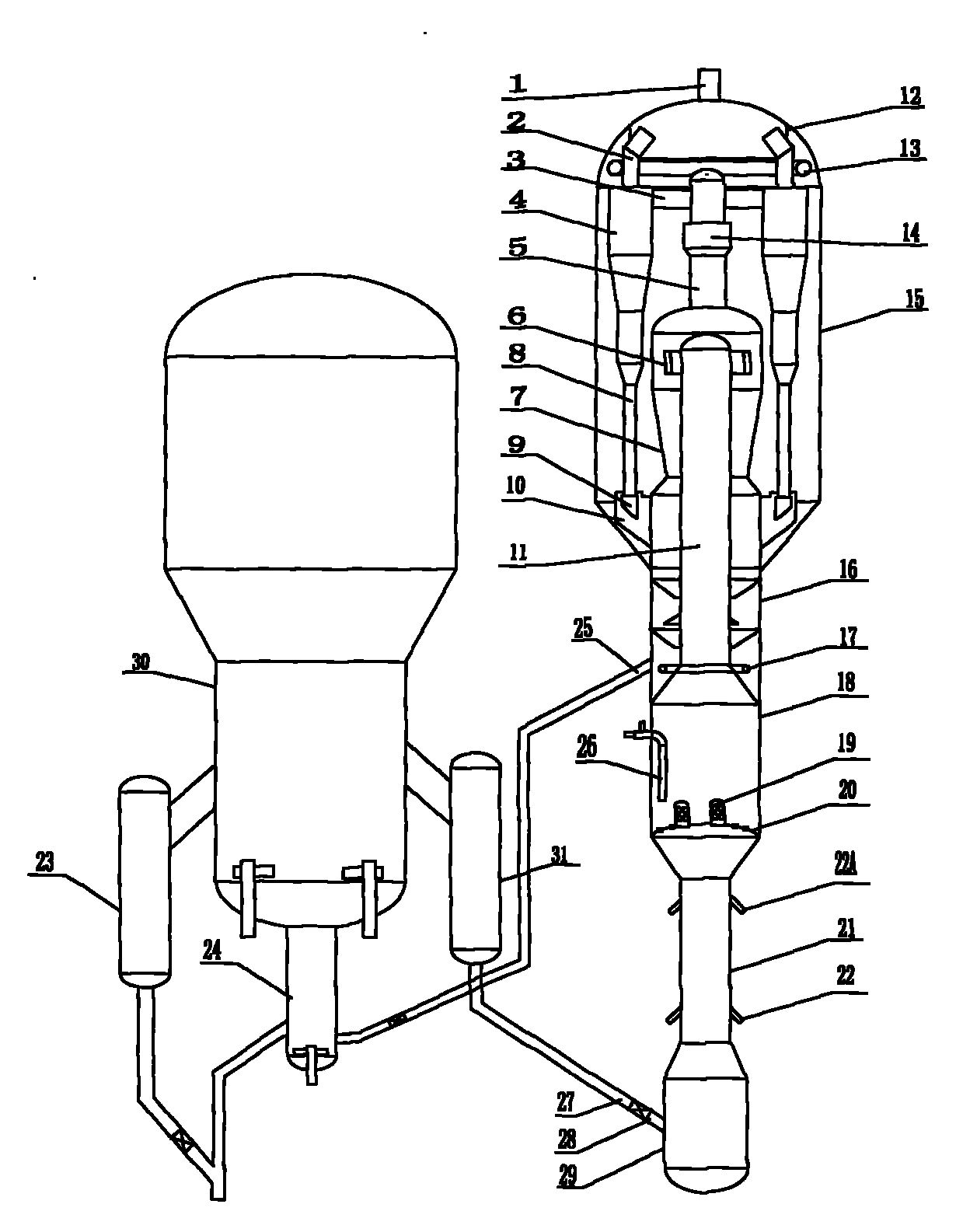 Heavy oil catalytic cracking method and device