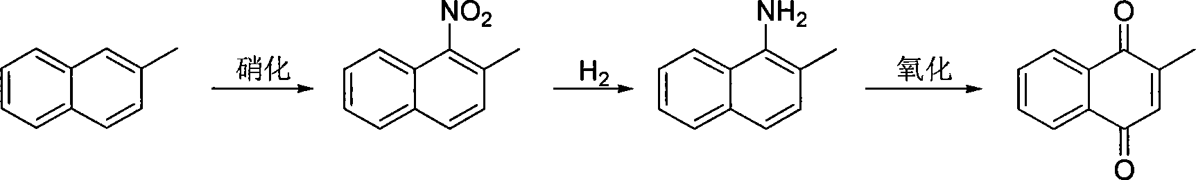 Process for preparing 2-methyl-1,4-naphthaquinoue using 2-methyl-naphthalene