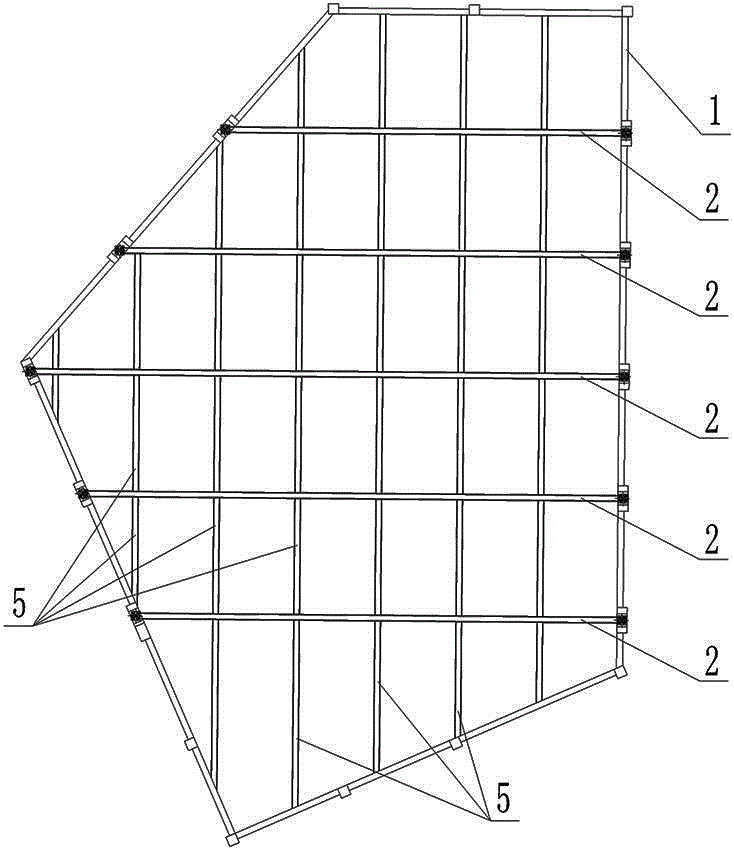 Roof steel structure and construction method thereof