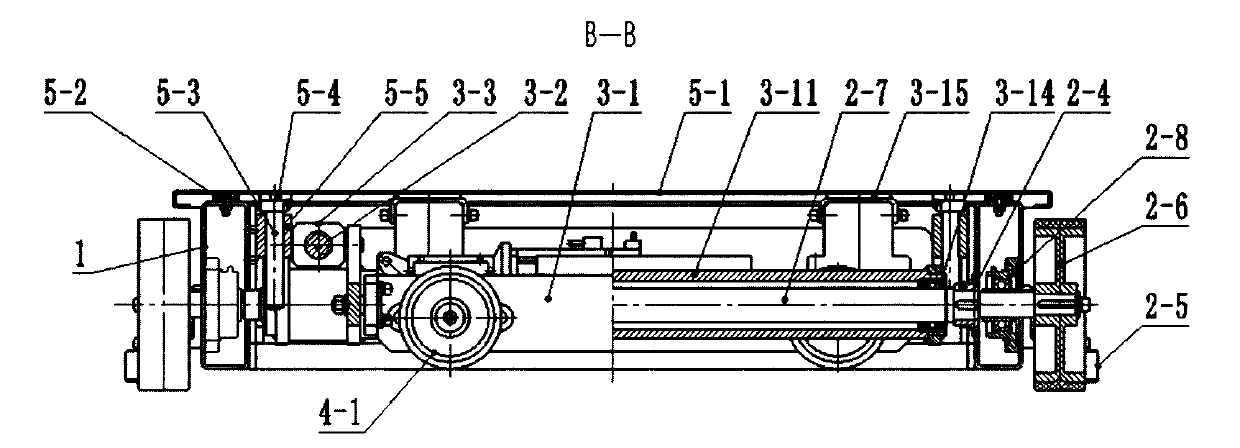 Shuttling car walking along crossed track