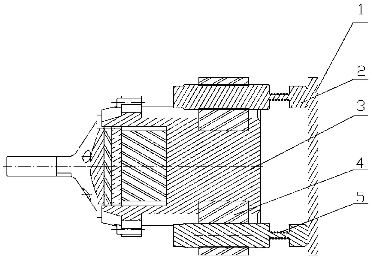 A semi-automatic electromagnetic riveting gun buffer and guide device