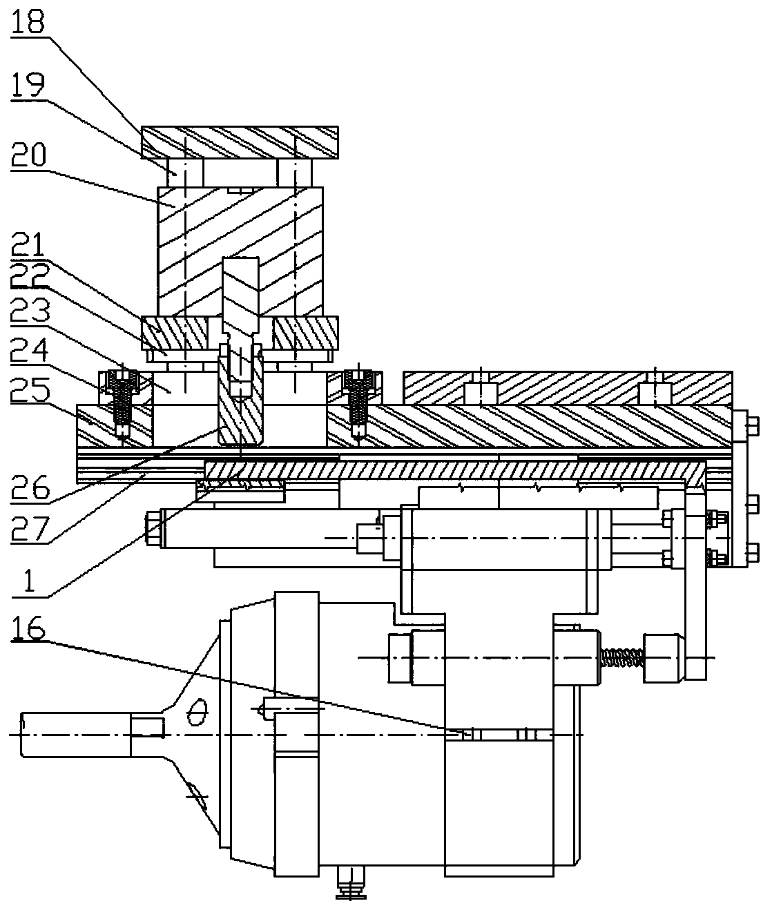 A semi-automatic electromagnetic riveting gun buffer and guide device