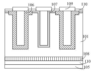 Deep hole staggered back contact solar battery structure and manufacturing method thereof