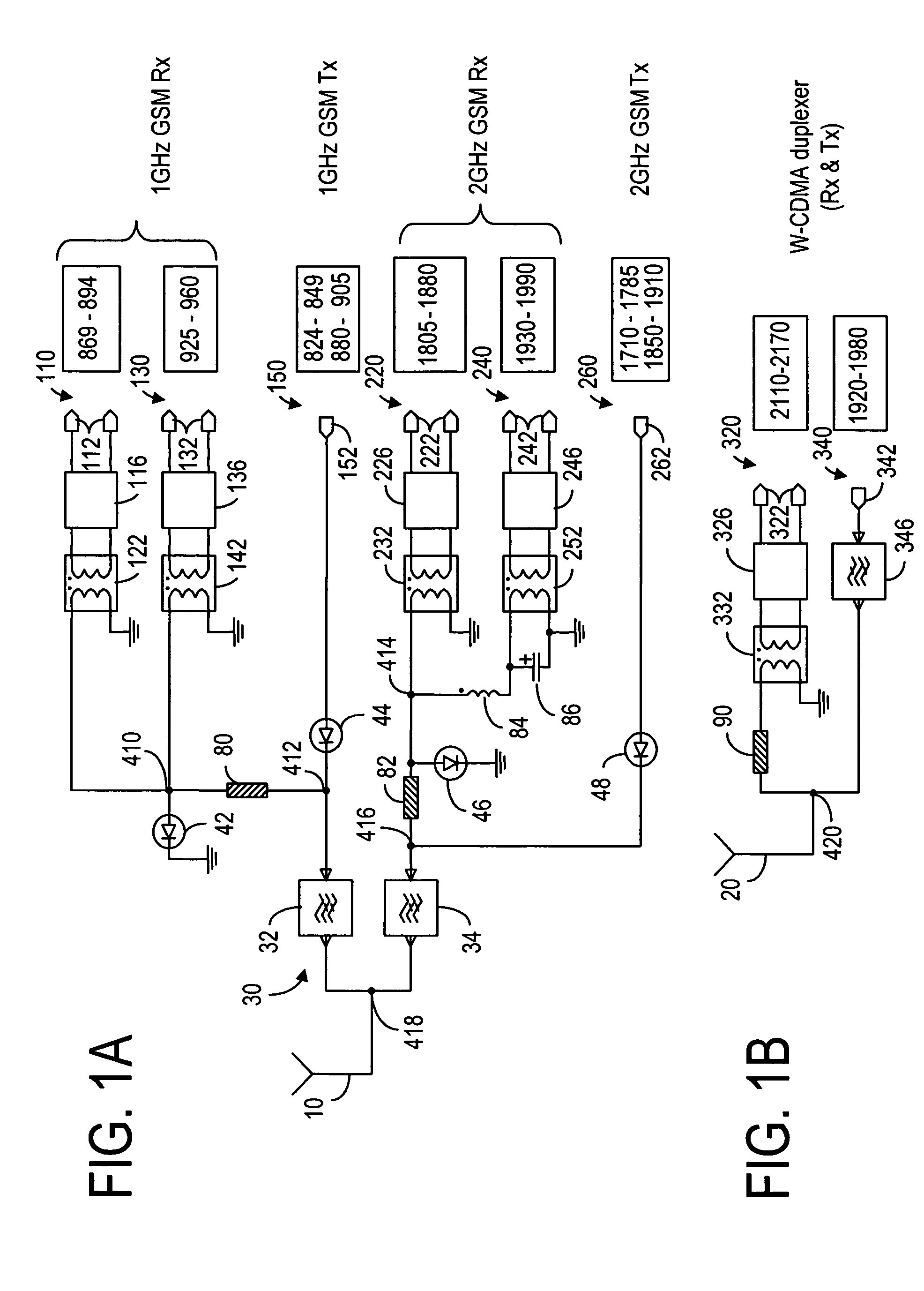 Mimo and diversity front-end arrangements for multiband multimode communication engines