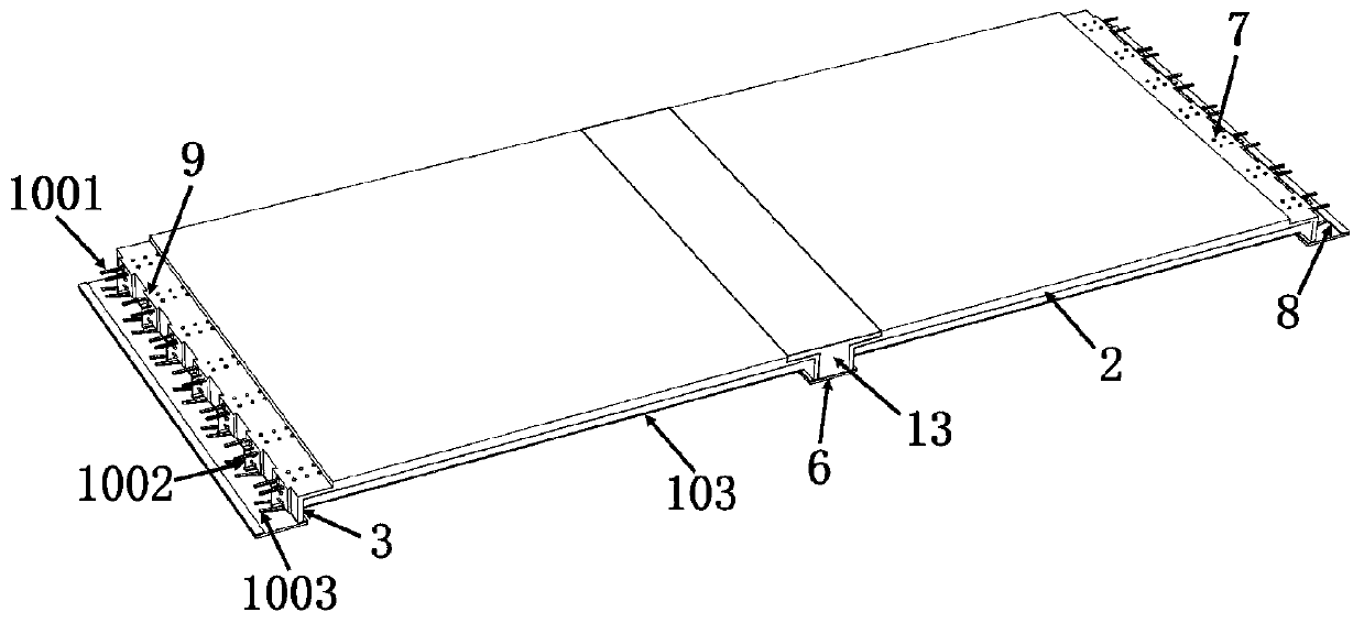 Section steel-UHPC composite board and bridge deck