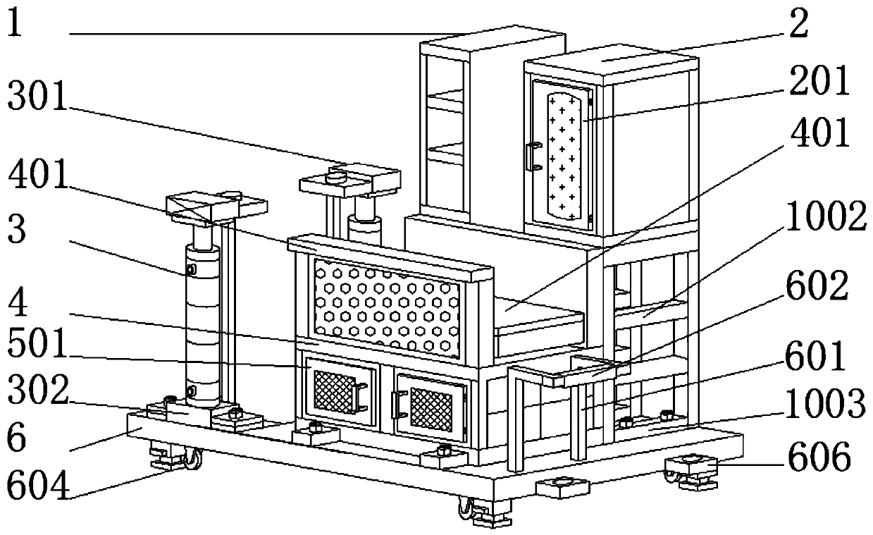 Fixing rack for recovering and overhauling waste battery of new energy automobile