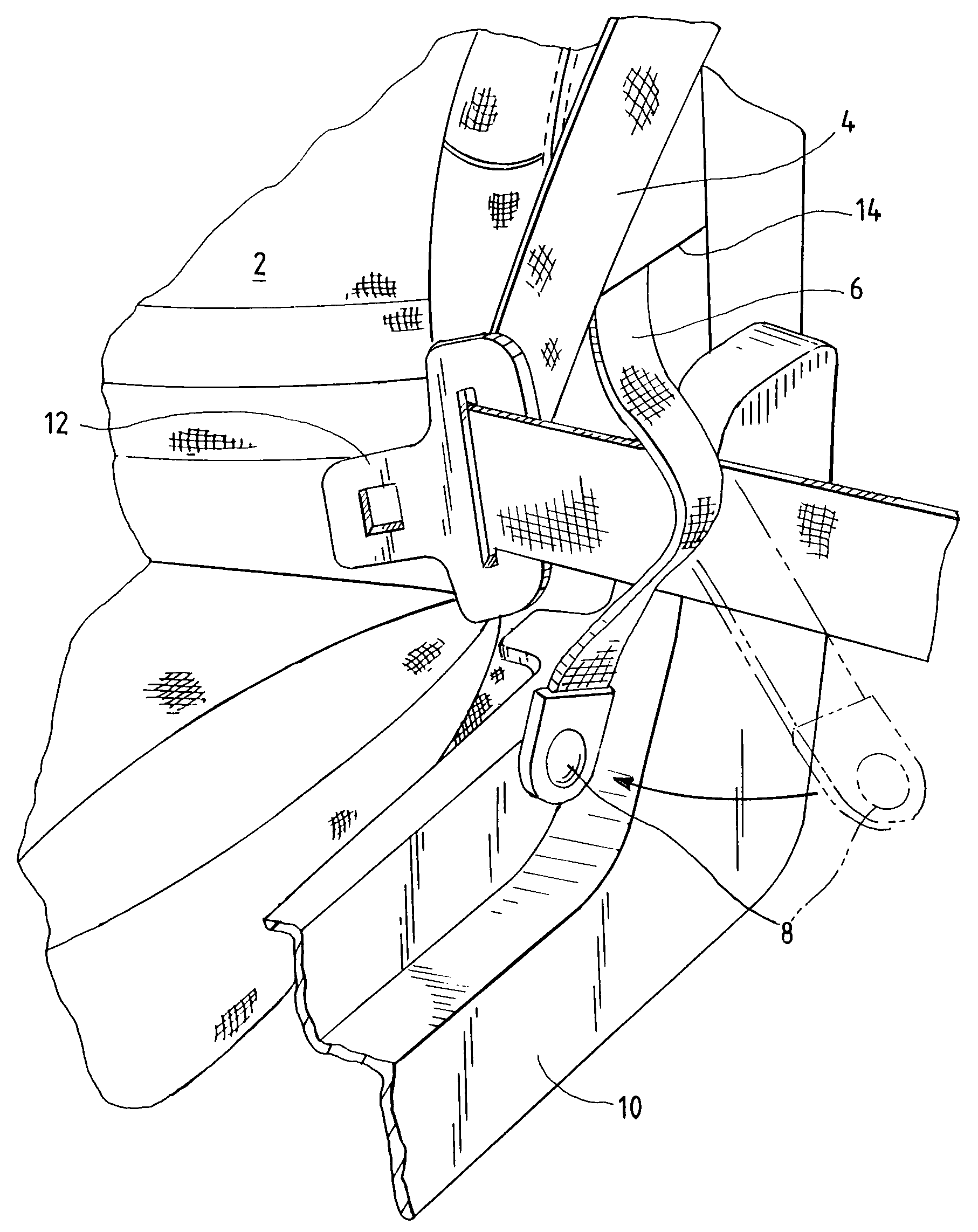 Low mount seat belt guide loop