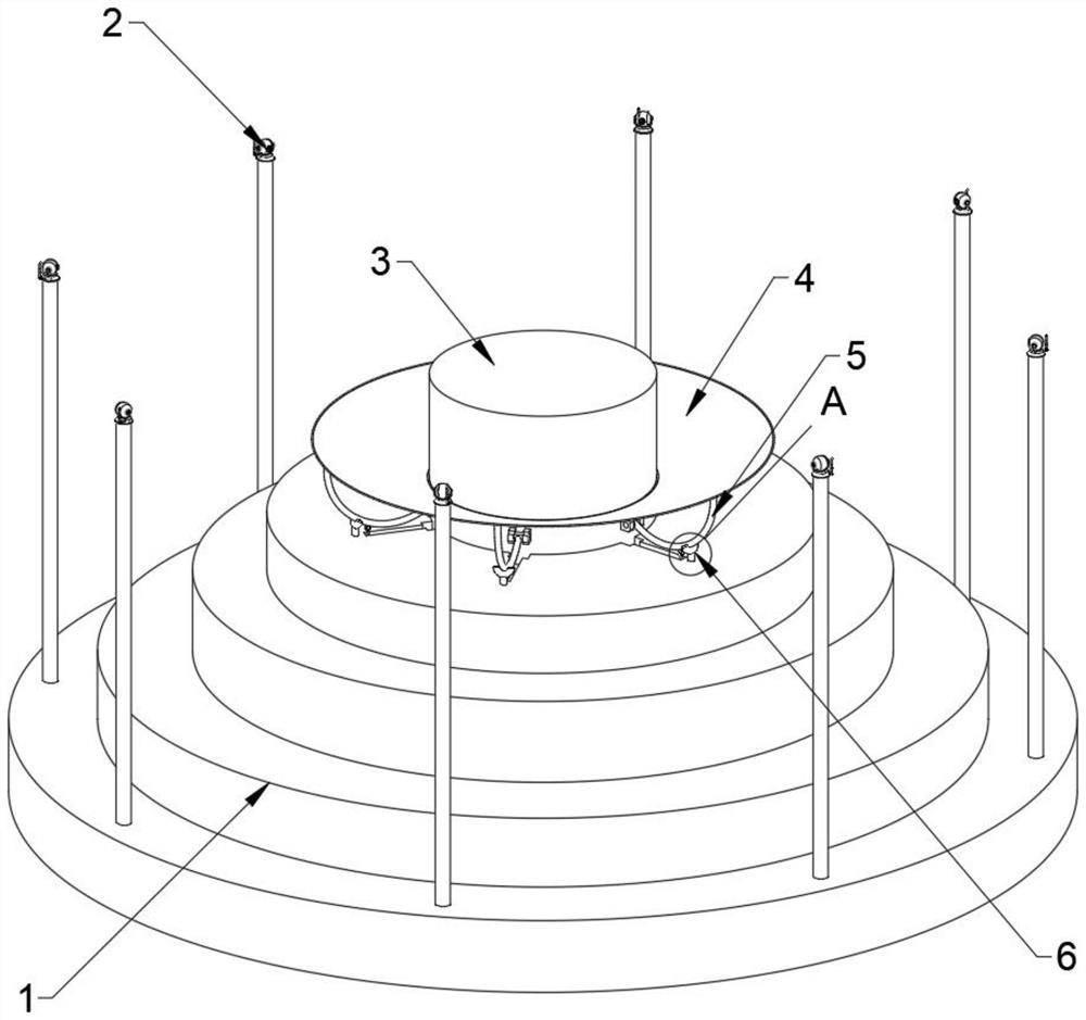 An anti-drop training device for stage performance lifting high platform dance practice