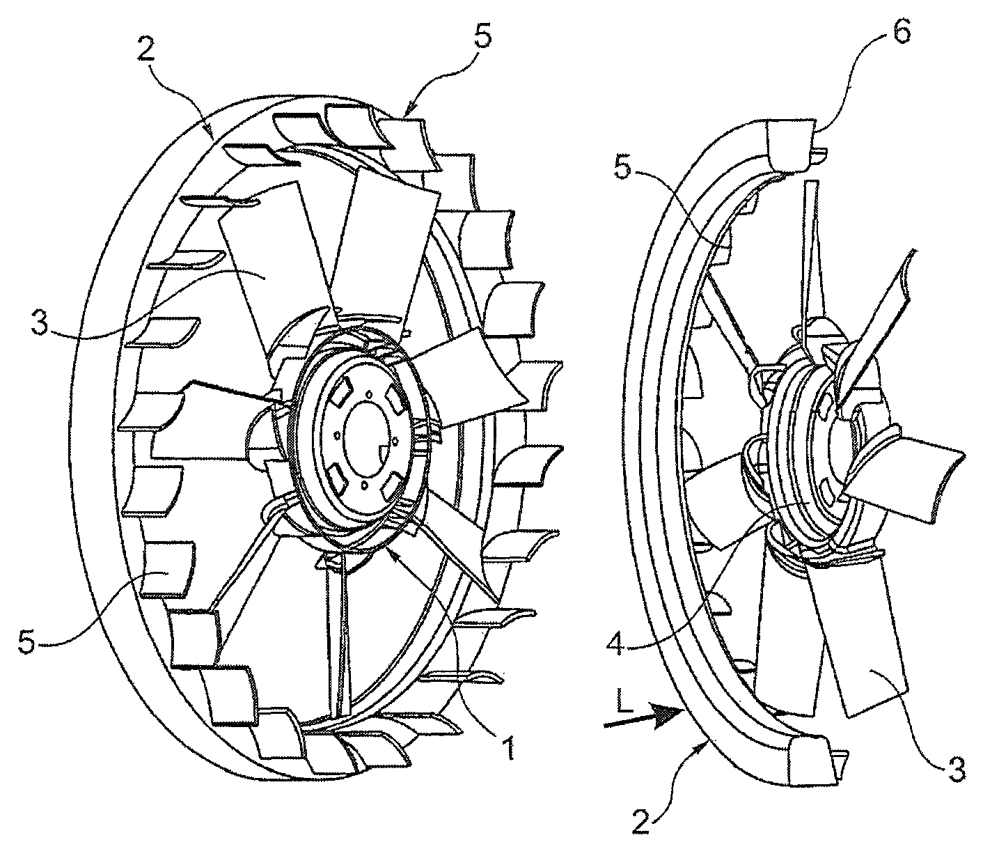 Axial flow fan, in particular for a motor vehicle