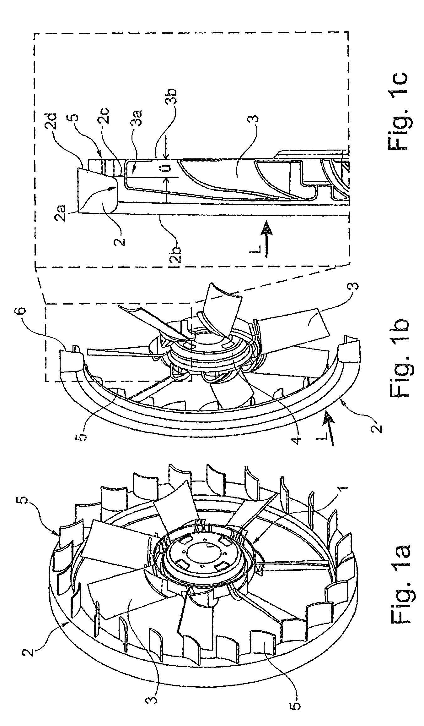 Axial flow fan, in particular for a motor vehicle