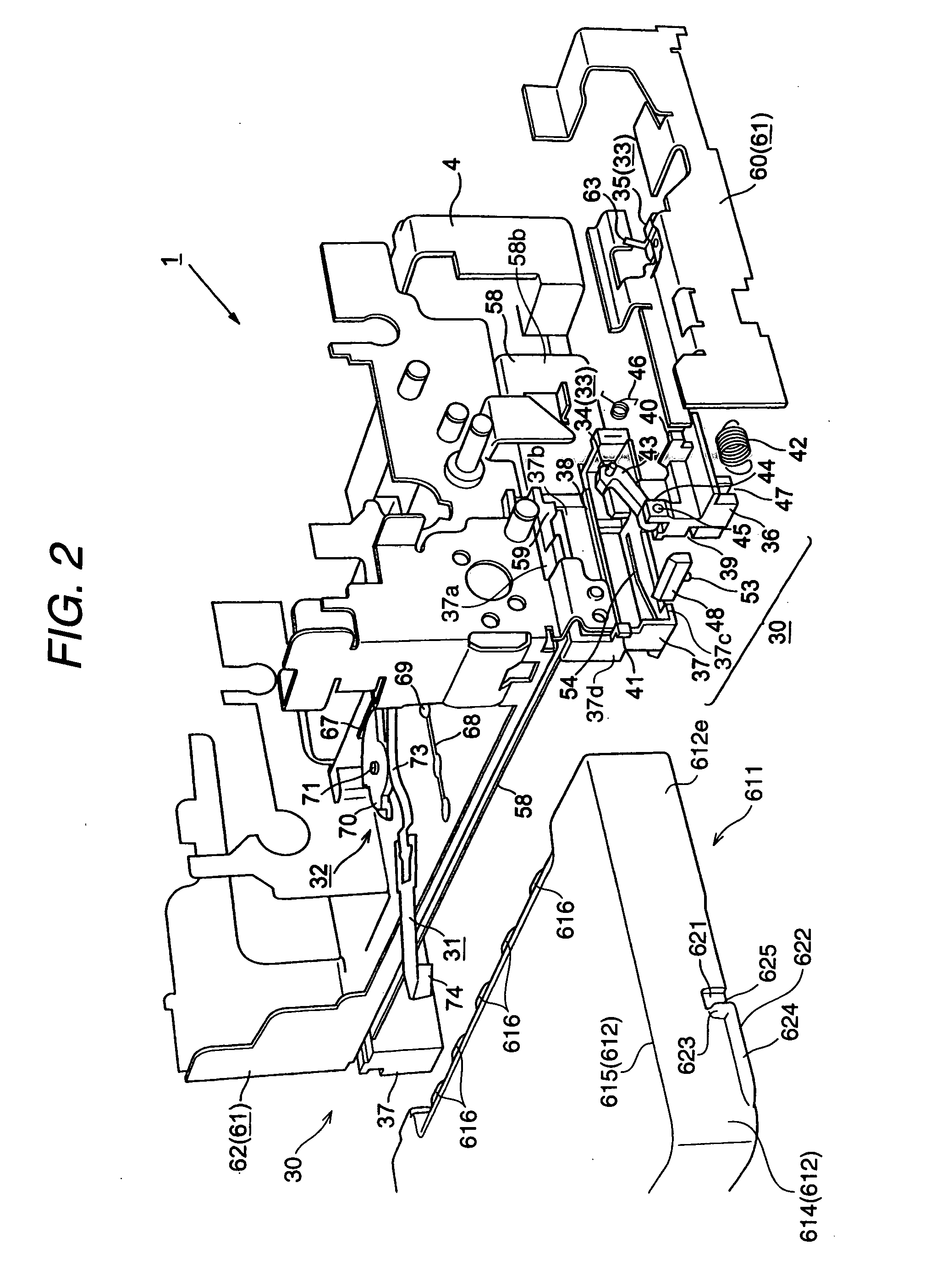 Ink cartridge attachment/detachment device, recording apparatus, liquid ejection apparatus, and liquid container