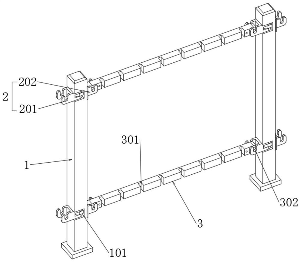 Adjustable guardrail for municipal construction