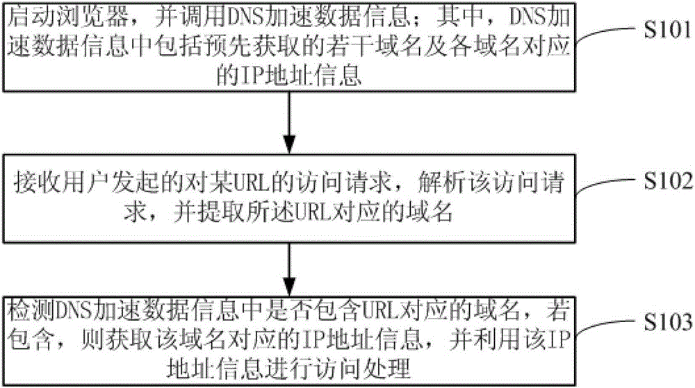 A browser and method for performing domain name resolution