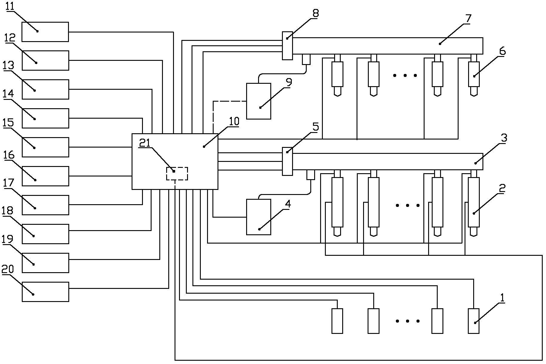 Control system of automotive diesel and gasoline dual-fuel engine and control method thereof