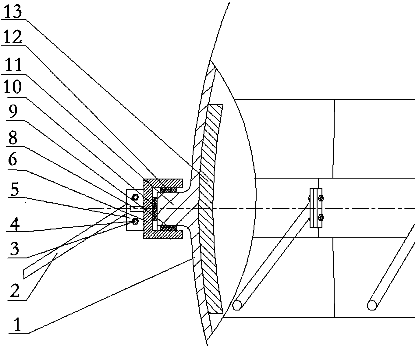 Flexible equator supporting structure of organic glass detector