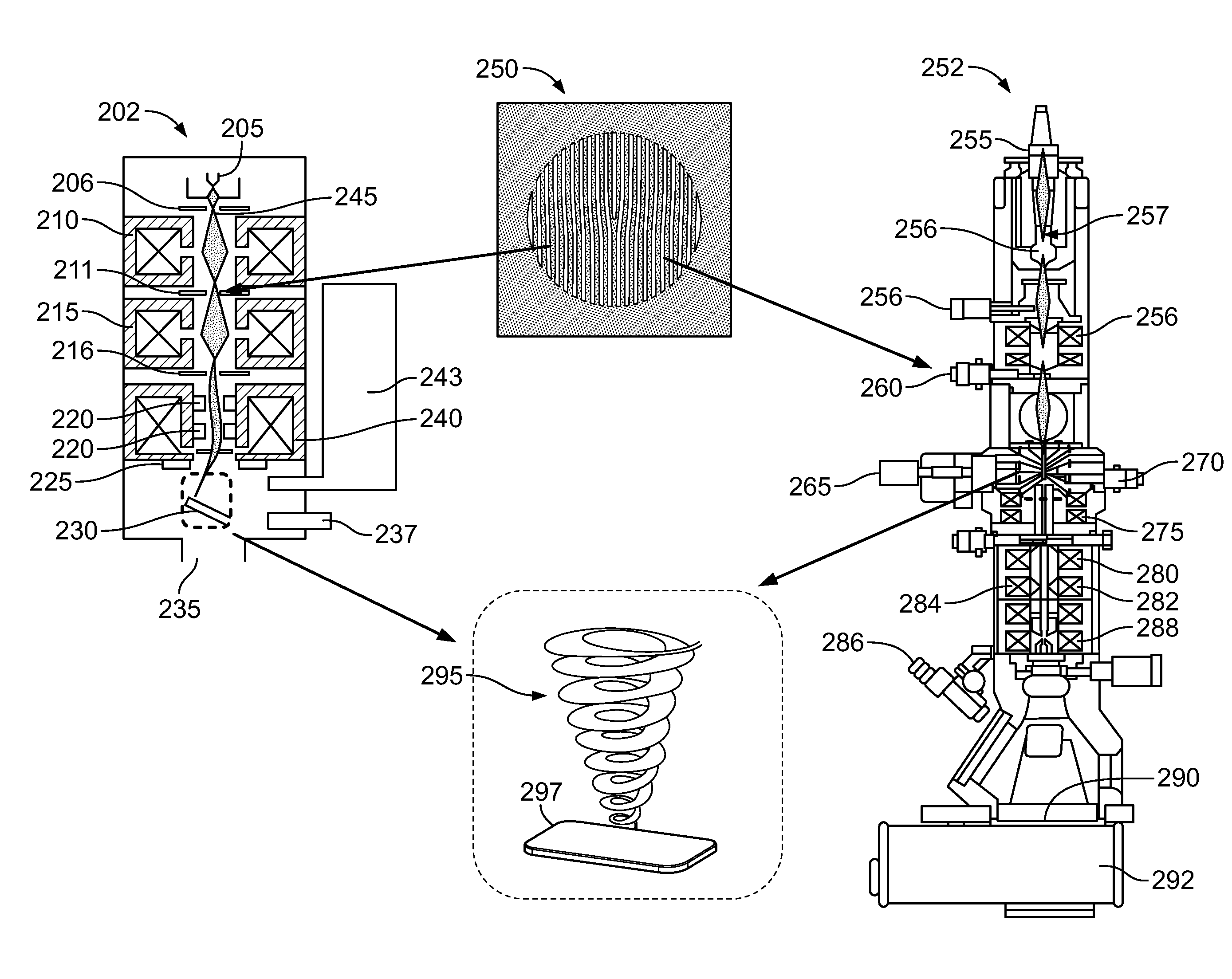 System and method for producing and using multiple electron beams with quantized orbital angular momentum in an electron microscope