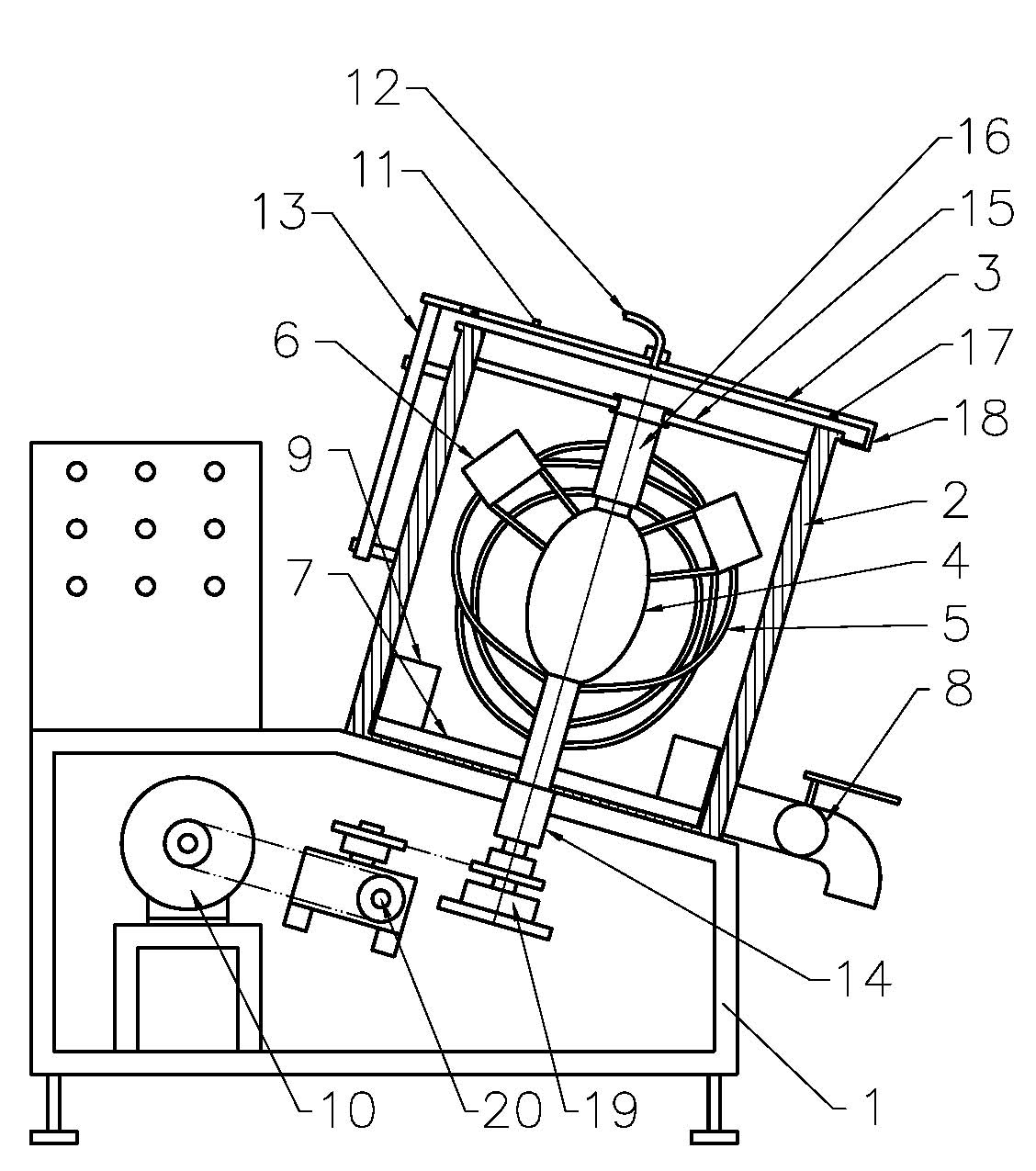 Mixing stirring machine