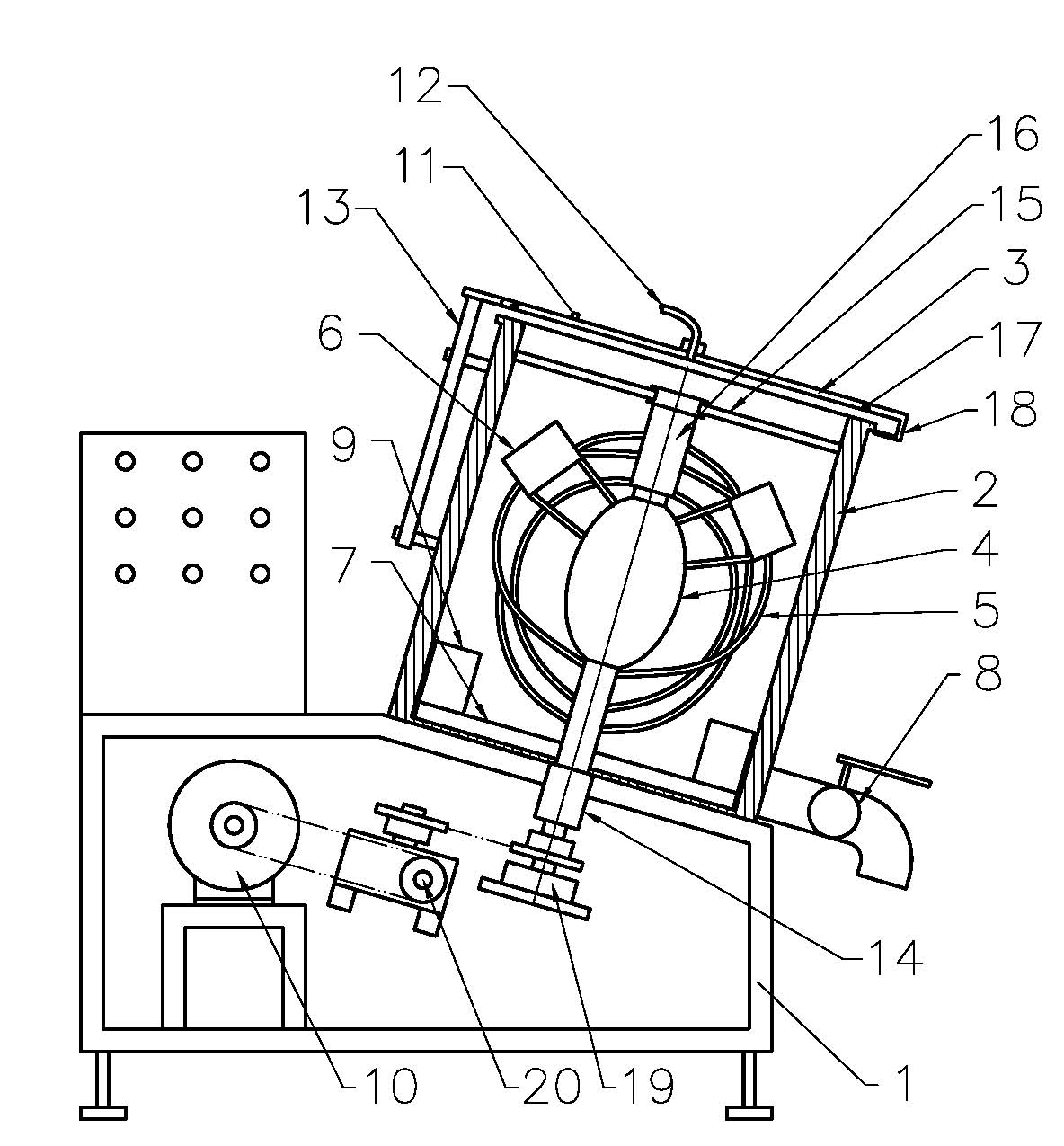 Mixing stirring machine