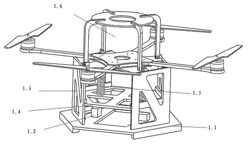 Battery automatic replacement system of small-sized multi-rotor-wing unmanned aerial vehicle