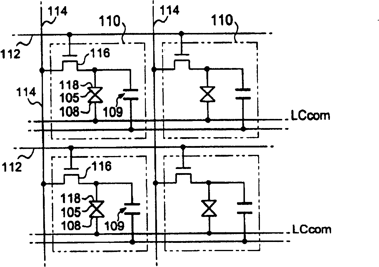 Electro-optical display device and electronic apparatus comprising such a device