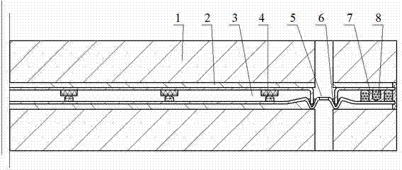 Ceramic composite vacuum panel with sealing strips and mounting holes and manufacturing method thereof