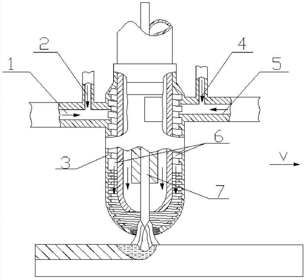 A device for increasing nitrogen on steel surface by using nitrogen arc and nitride in-situ metallurgy