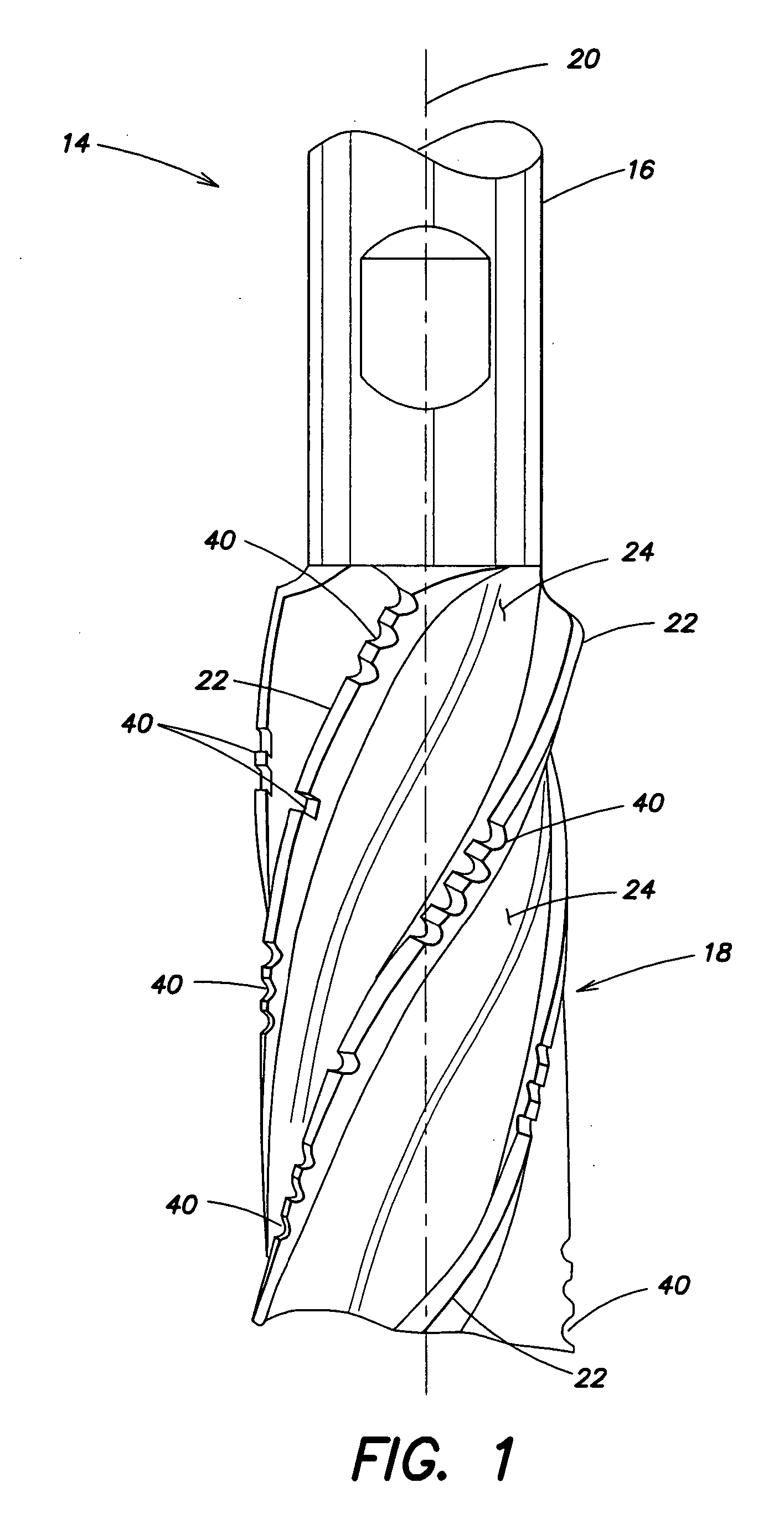 Rotary cutting tool with non-uniform distribution of chip-breaking features