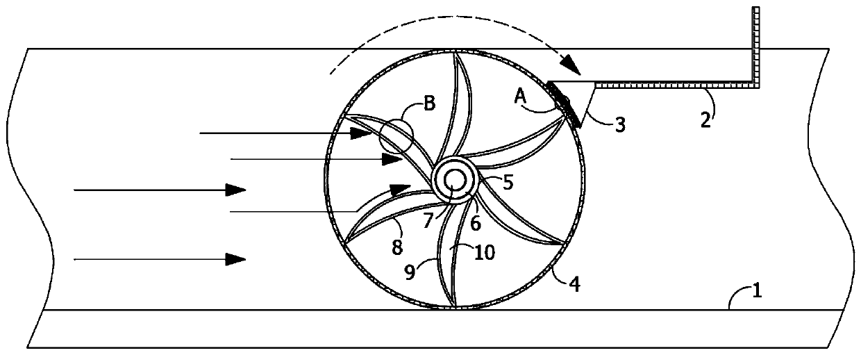 Automatic impurity removing and dredging mechanism for sewage conveying