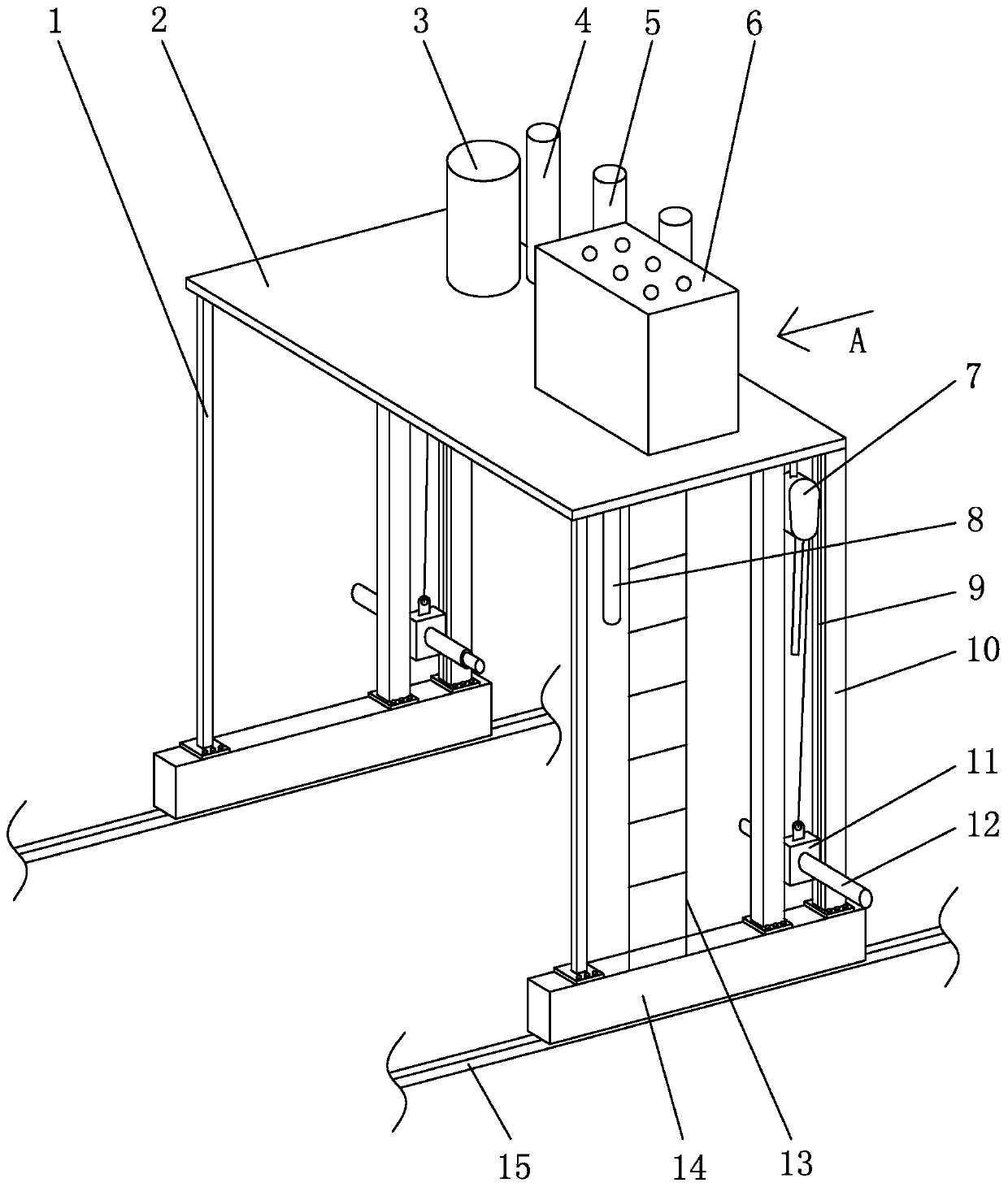 Box type column assembling machine