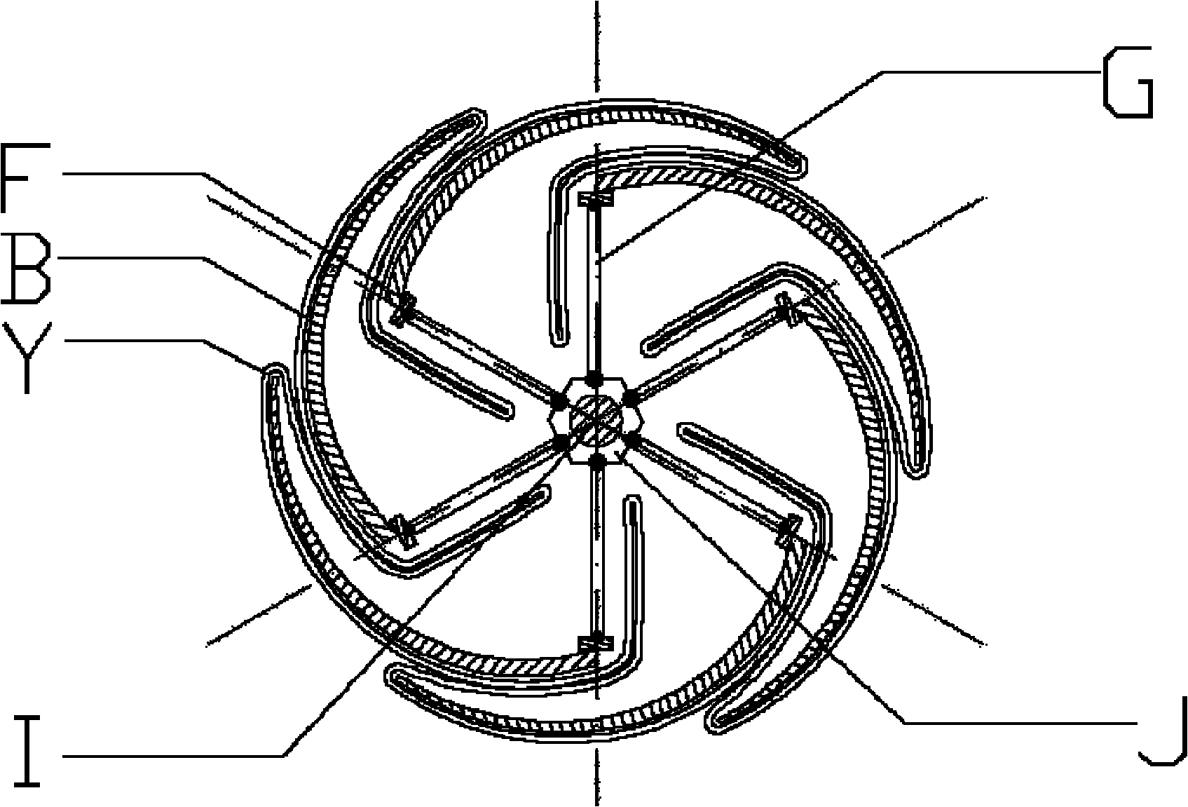 Extruding and extending device for horizontal loading drainage solidifying soft soil reinforcement and construction method thereof