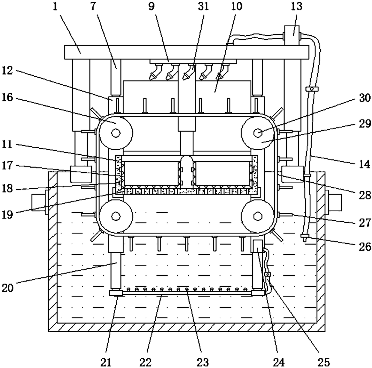 Device for cleaning floccules in textile printing and dyeing wastewater