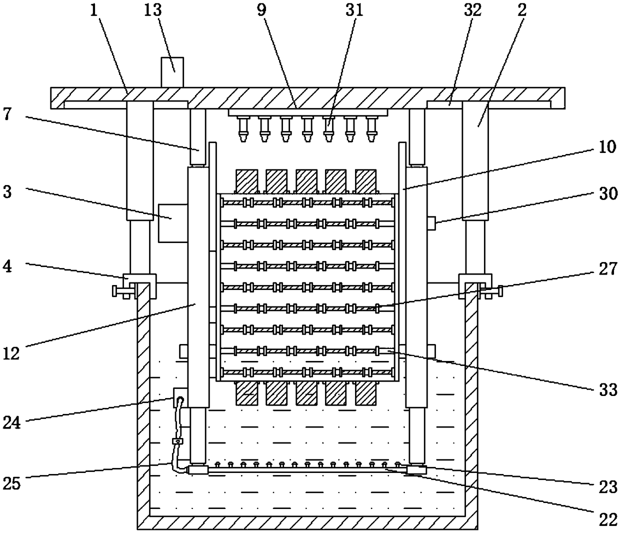 Device for cleaning floccules in textile printing and dyeing wastewater